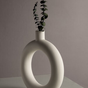 🩵 DOUBLE LOOP CERAMIC VASE