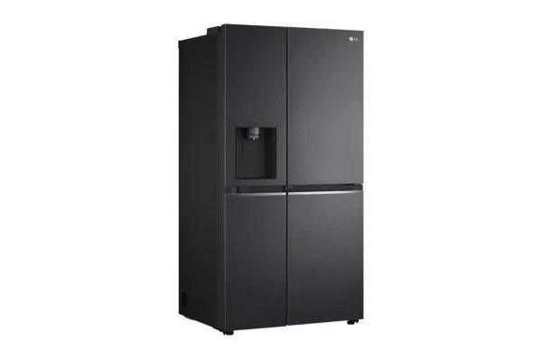635L Side-by-Side Fridge in Matte Black Finish